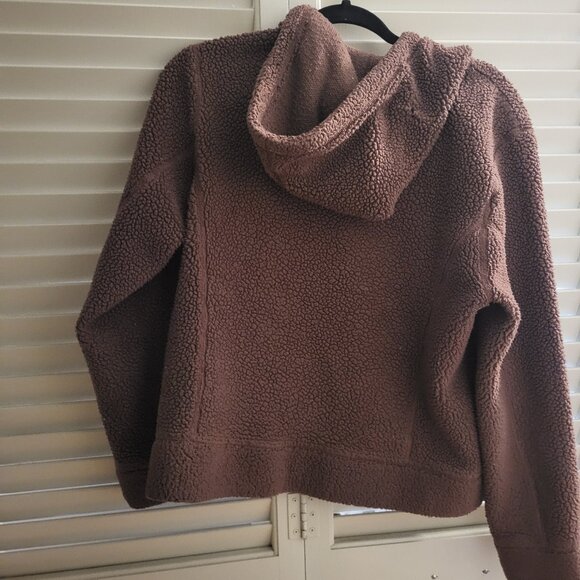 Half Zip Brown Teddy Sherpa Levelwear Canada Medium - Picture 3 of 4